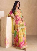 Chinnon Multi Colour Festival Wear Printed Readymade Plazzo Suit